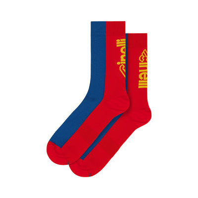 SOCKS LOGOTYPE RED & BLUE