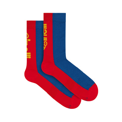 SOCKS LOGOTYPE RED & BLUE