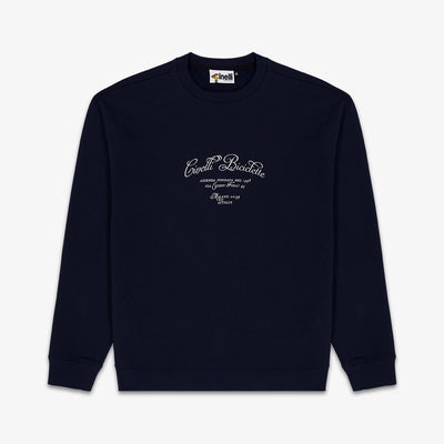 CREWNECK VIA FOLLI NAVY BLUE