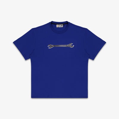 T-SHIRT WINGED WRENCH BLUE