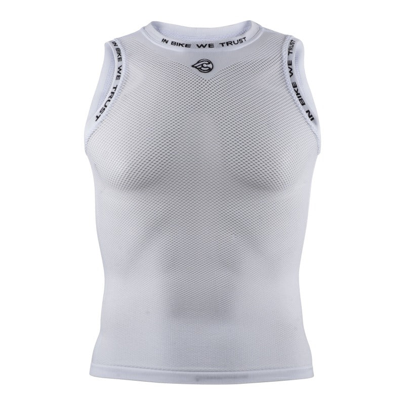 TANK TOP BASELAYER IN BIKE WE TRUST WHITE