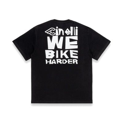 T-SHIRT WE BIKE HARDER BLACK