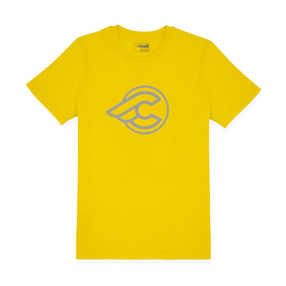 WINGED REFLECTIVE T-SHIRT GOLDEN YELLOW, T-Shirt, IMG.1