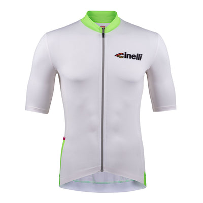 JERSEY TEMPO CRYSTAL WHITE AND GREEN