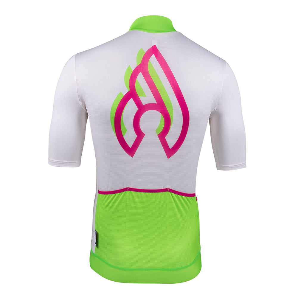 JERSEY TEMPO CRYSTAL WHITE AND GREEN