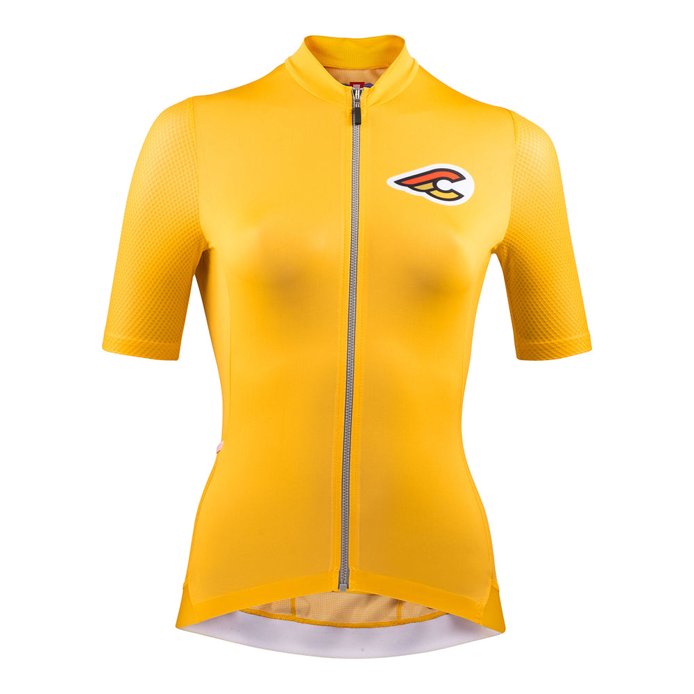  Women's Training Jersey S イエロー Womens Yellow Cycling Jersey Performance for Warm Weather