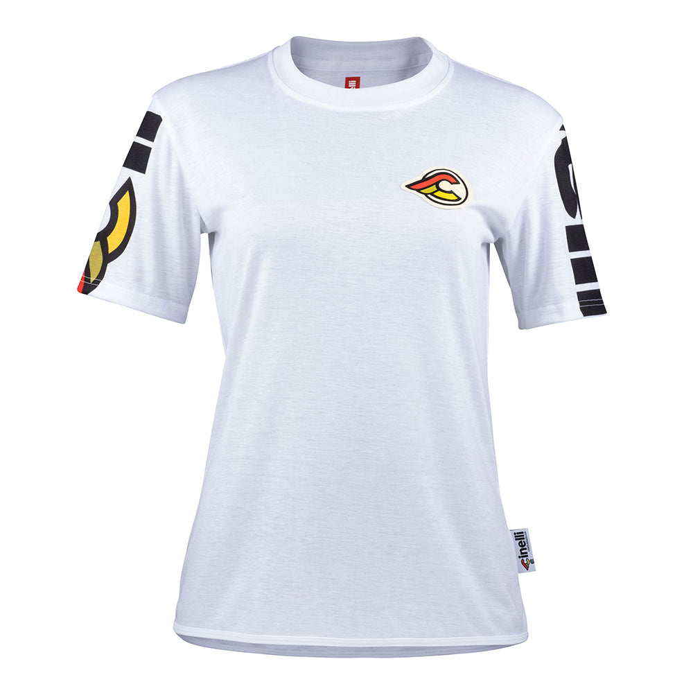 TECH TEE SHORTSLEEVE WOMAN MEGA LOGO WHITE