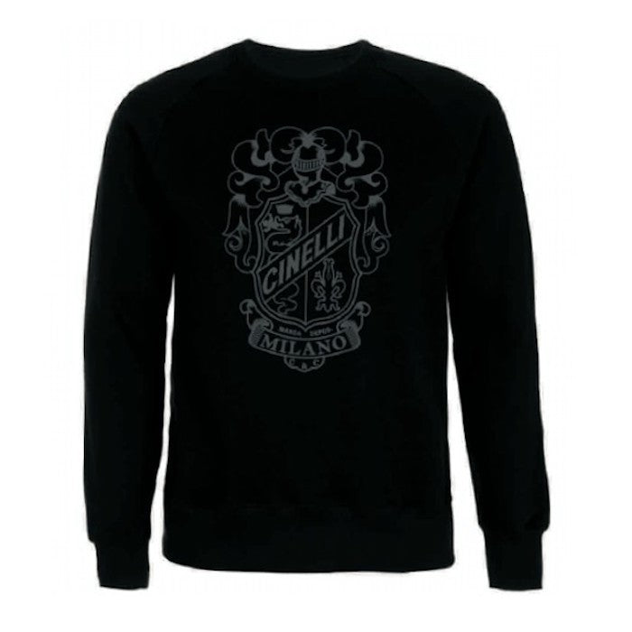 CREST BLACK CREWNECK SWEATSHIRT, Sweatshirt, IMG.1