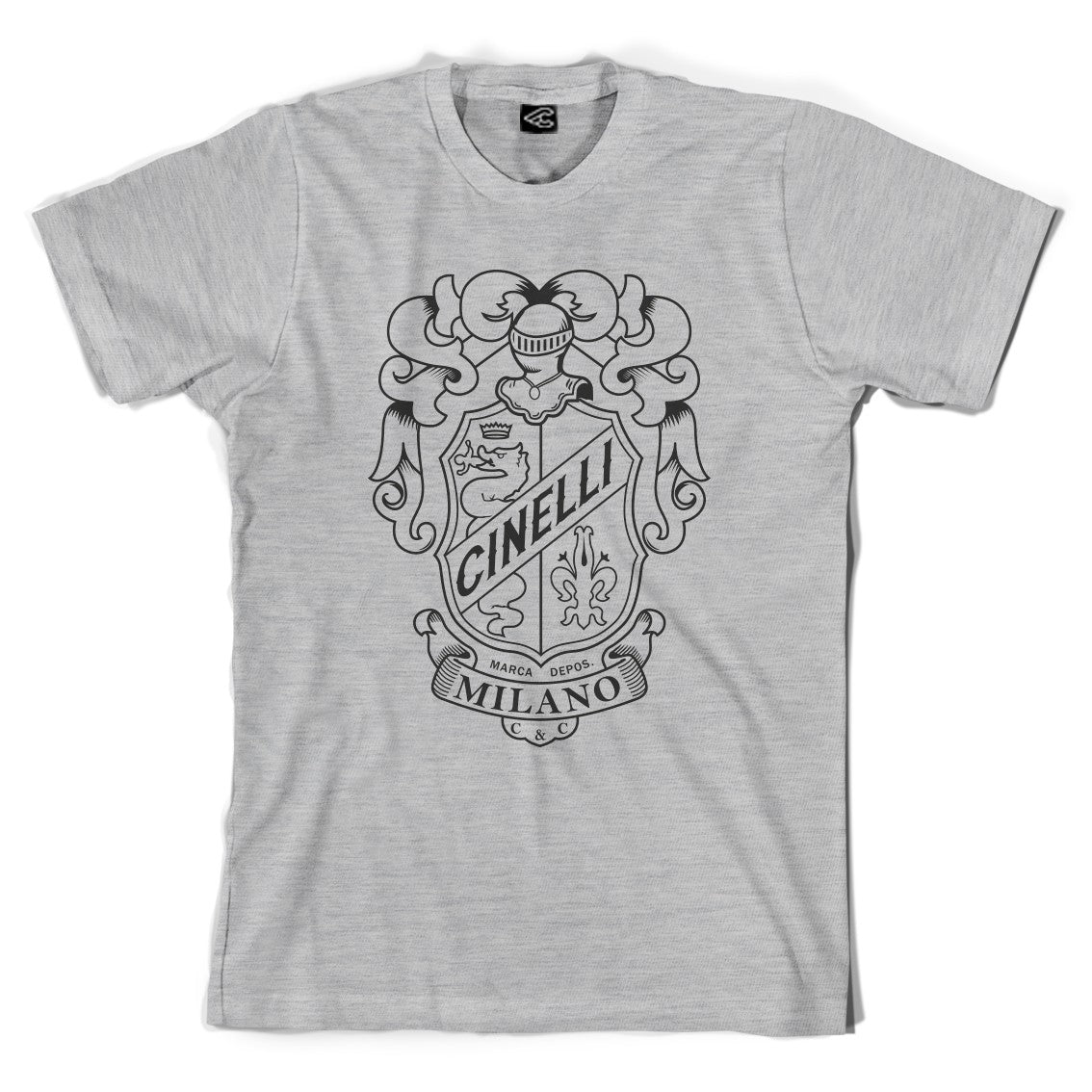 CREST GREY T-SHIRT, T-Shirt, IMG.1